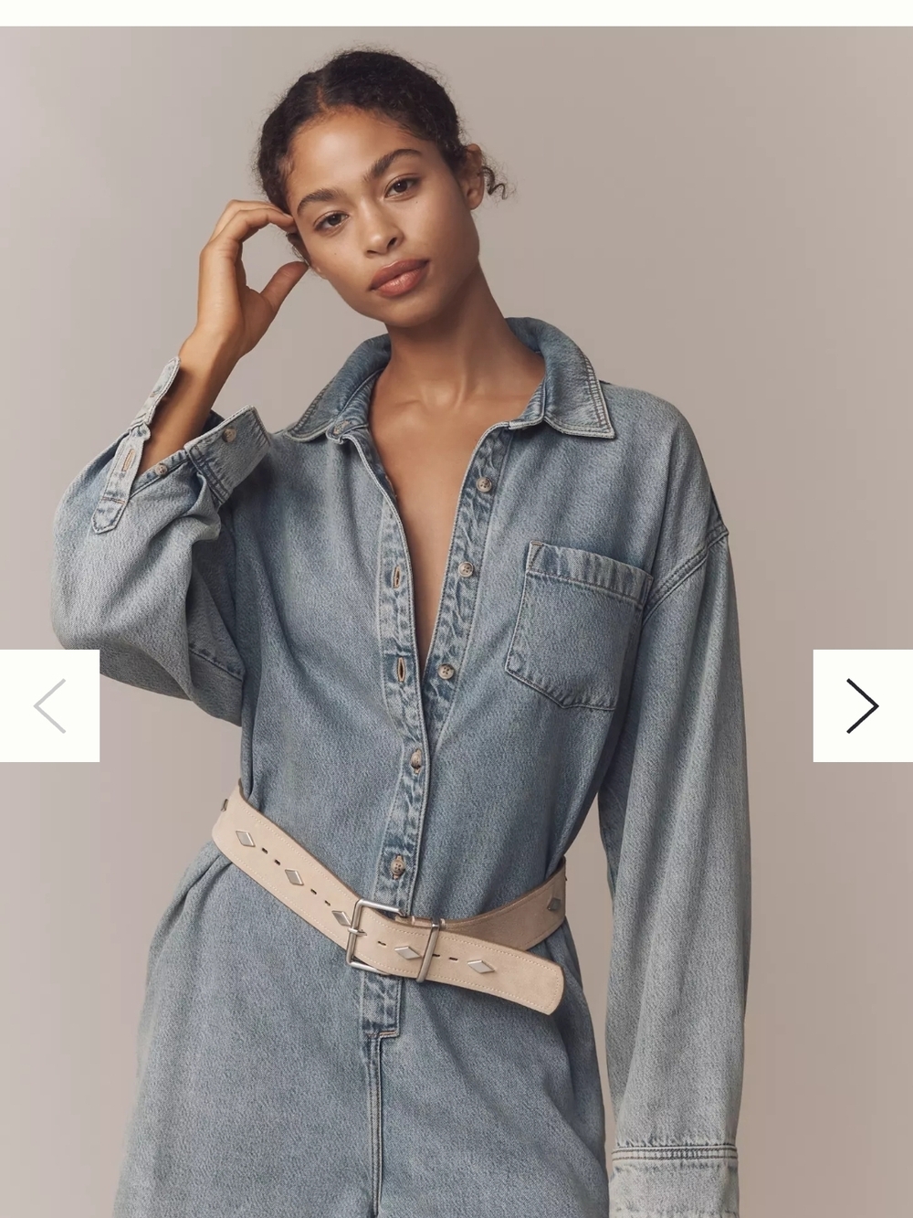 Good American Light Blue Denim Jumpsuit/Romper